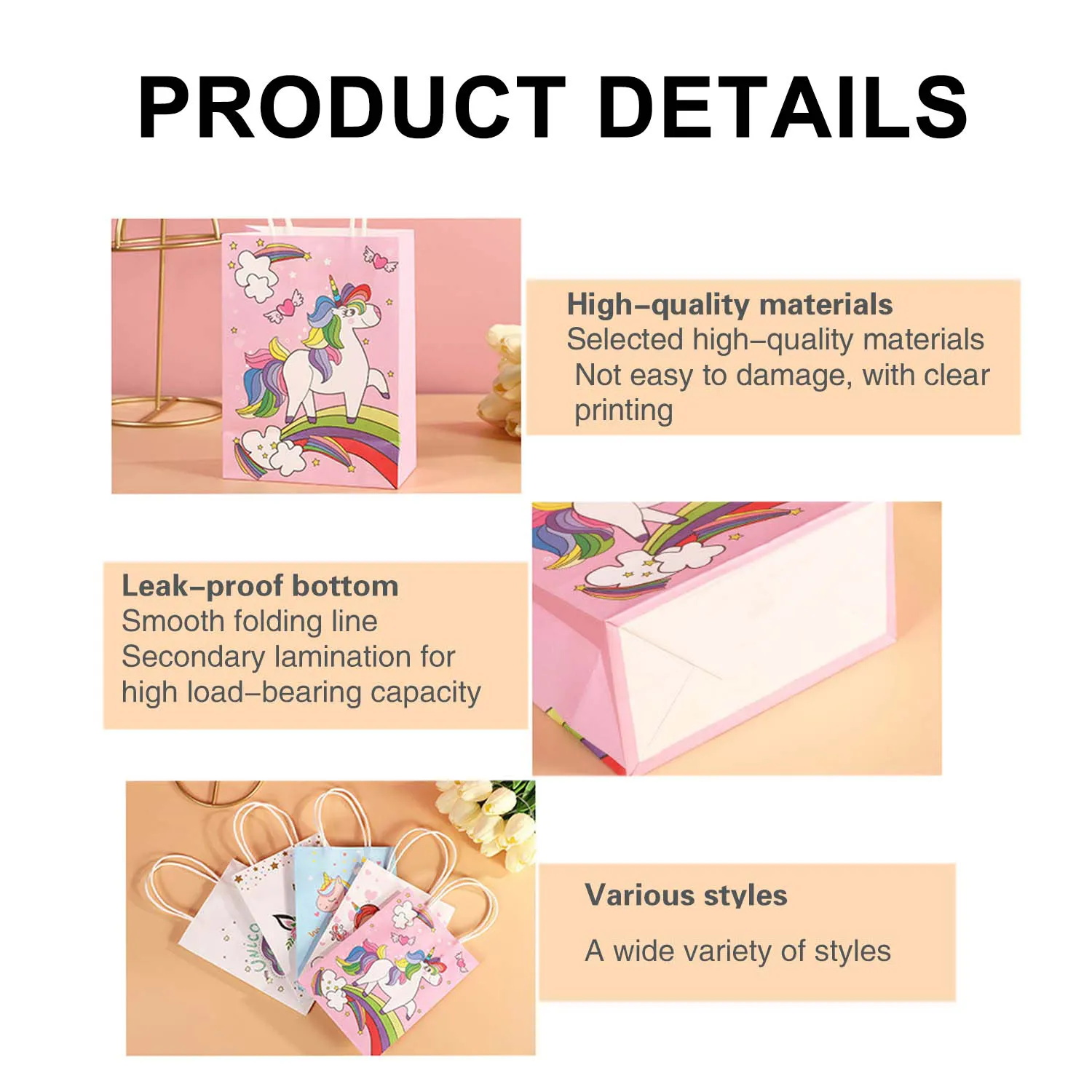 20 PCS Rainbow Horse Birthday Bags(Diagram1) 20 PCS Rainbow Horse Birthday Bags(Diagram1)