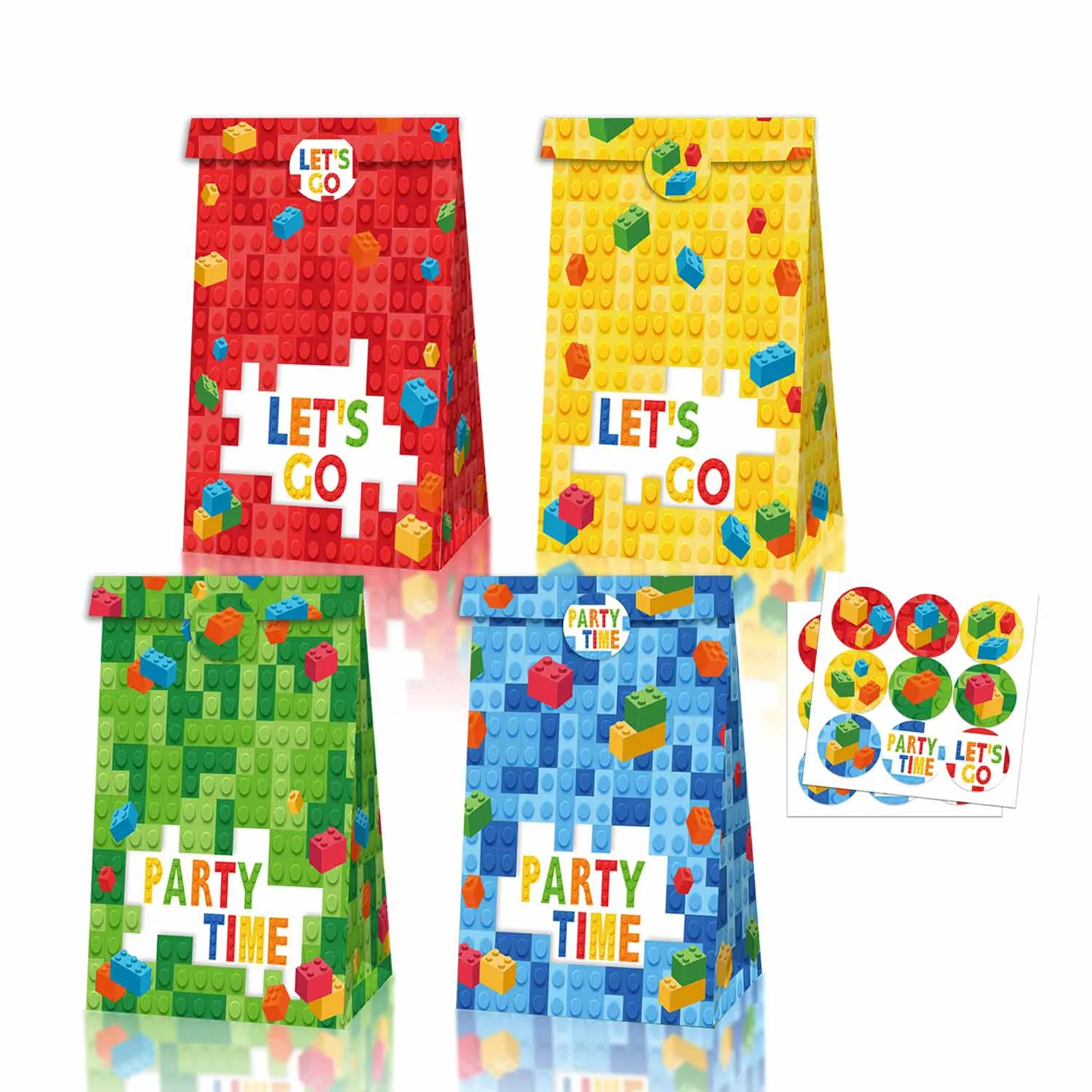 12 PCS Building Block Gift Bags
