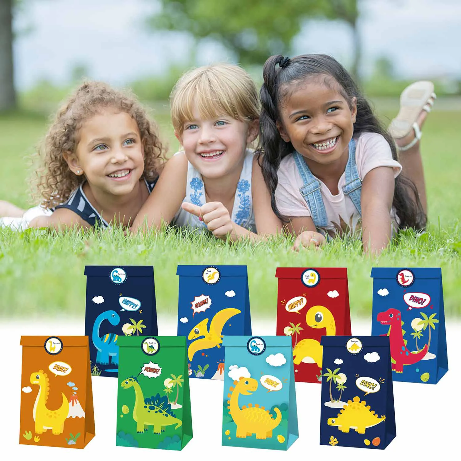 12 PCS Dinosaur Pattern Gift Bag(Diagram3) 12 PCS Dinosaur Pattern Gift Bag(Diagram3)