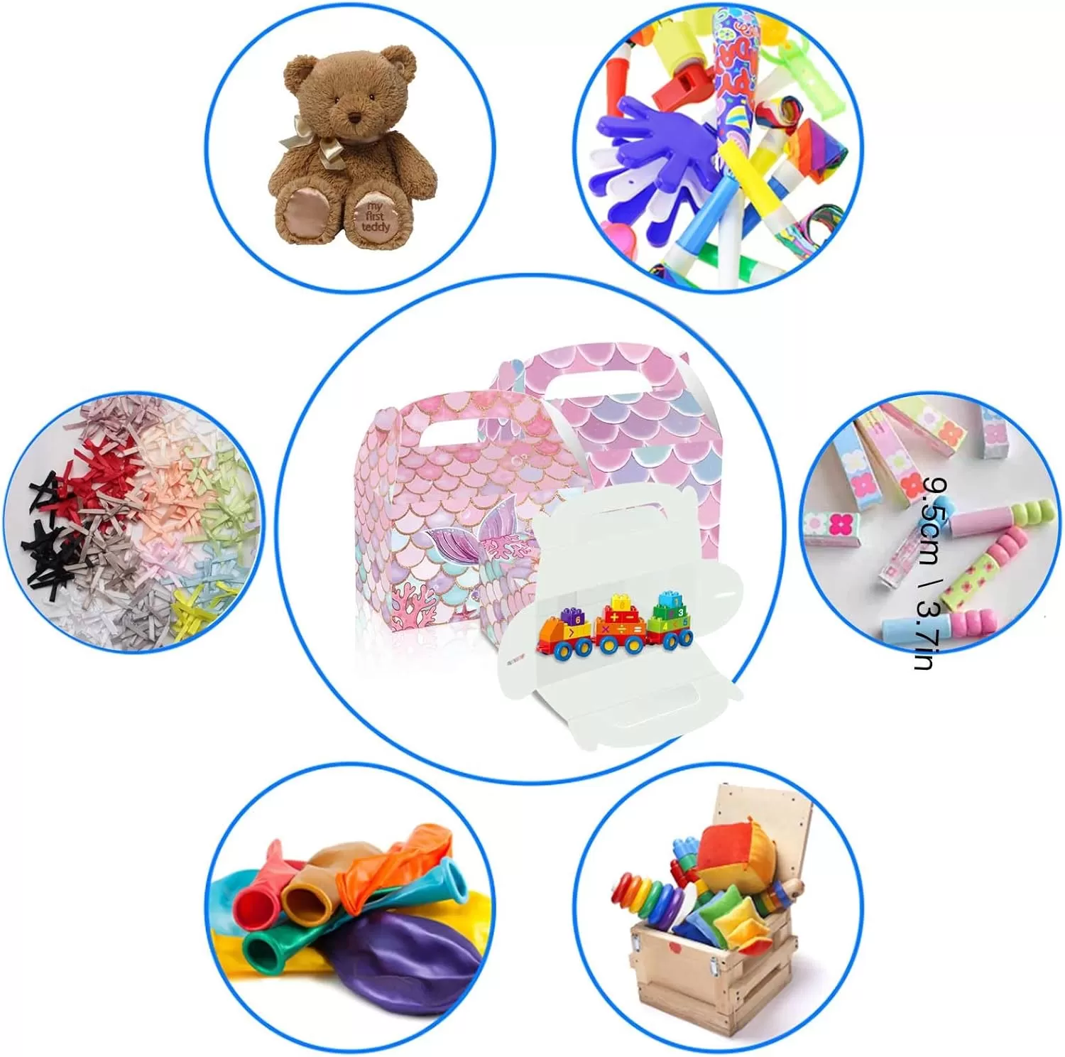 12 PCS Mermaid Pattern Paper Boxes(Diagram2) 12 PCS Mermaid Pattern Paper Boxes(Diagram2)