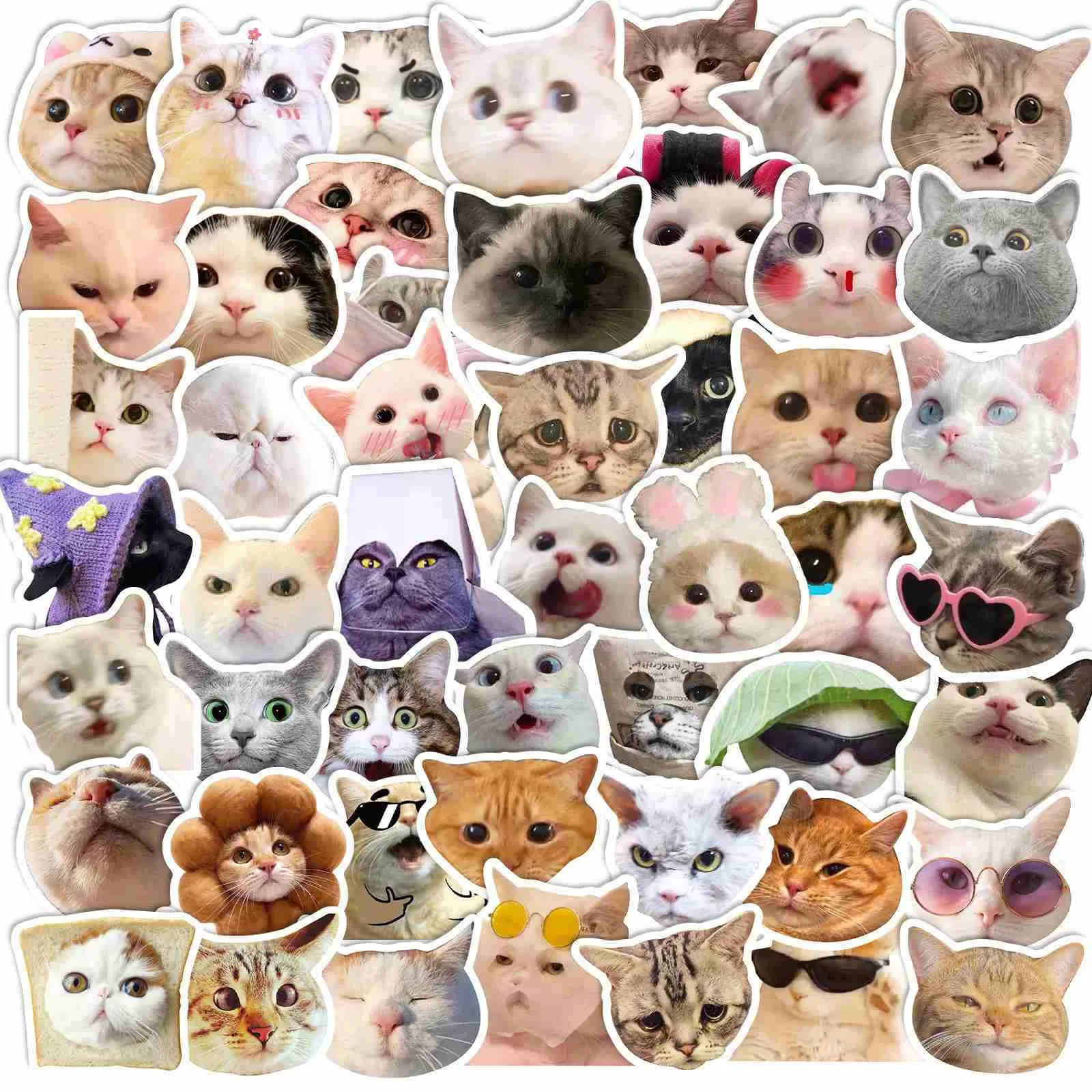 JIELEN 100 PCS可爱猫贴纸包(图表1) JIELEN 100 PCS可爱猫贴纸包(图表1)